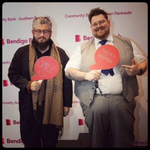 Rick Boland and Glyn Atkin from MANA Youth Project attended the event