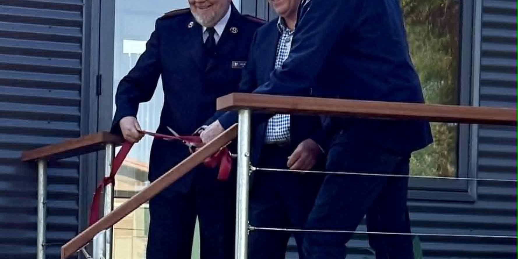 Cutting the ribbon to the Tiny House