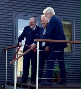 Cutting the ribbon to the Tiny House