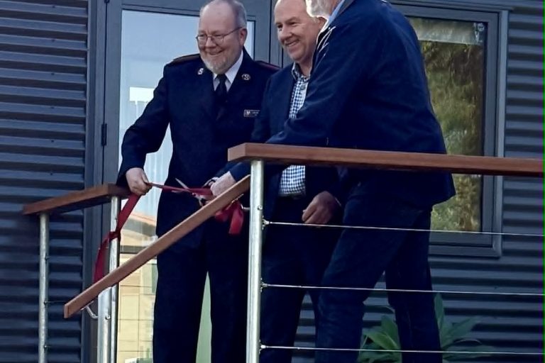 Cutting the ribbon to the Tiny House